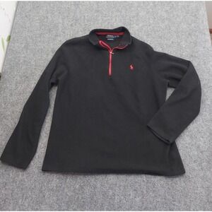 Polo Ralph Lauren Peformance Pullover Women XL Black Fleece 1/4 Zip Sweater Golf